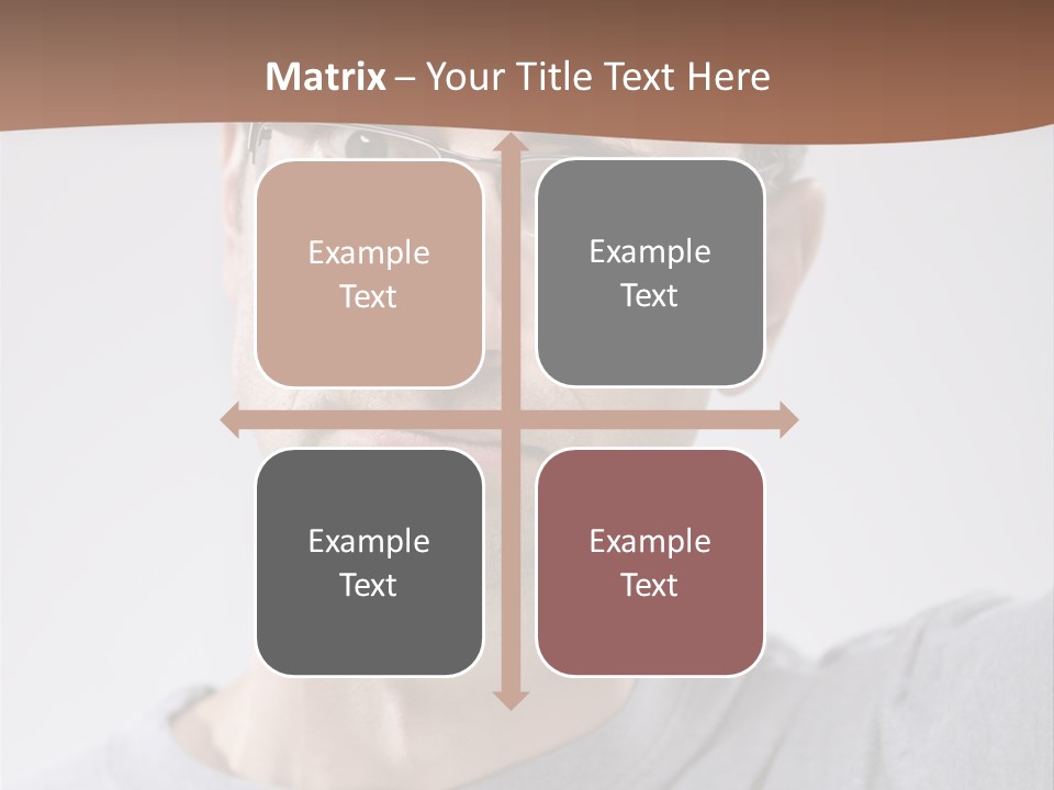 One Person Front View Brown Hair PowerPoint Template