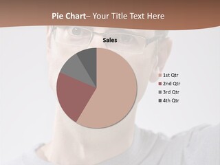 One Person Front View Brown Hair PowerPoint Template
