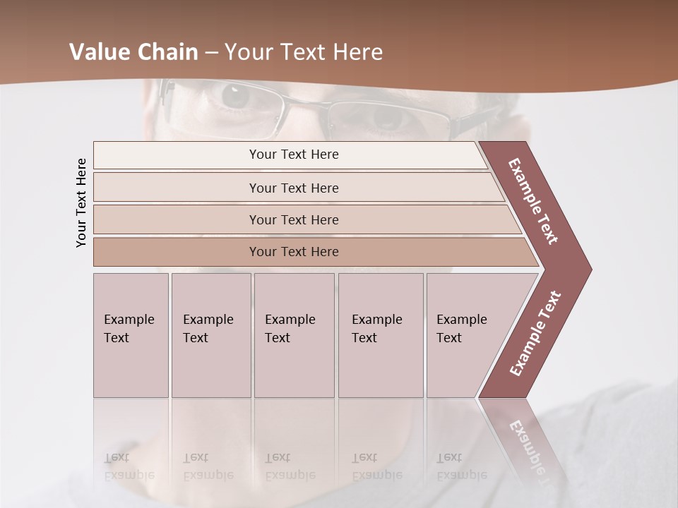 One Person Front View Brown Hair PowerPoint Template