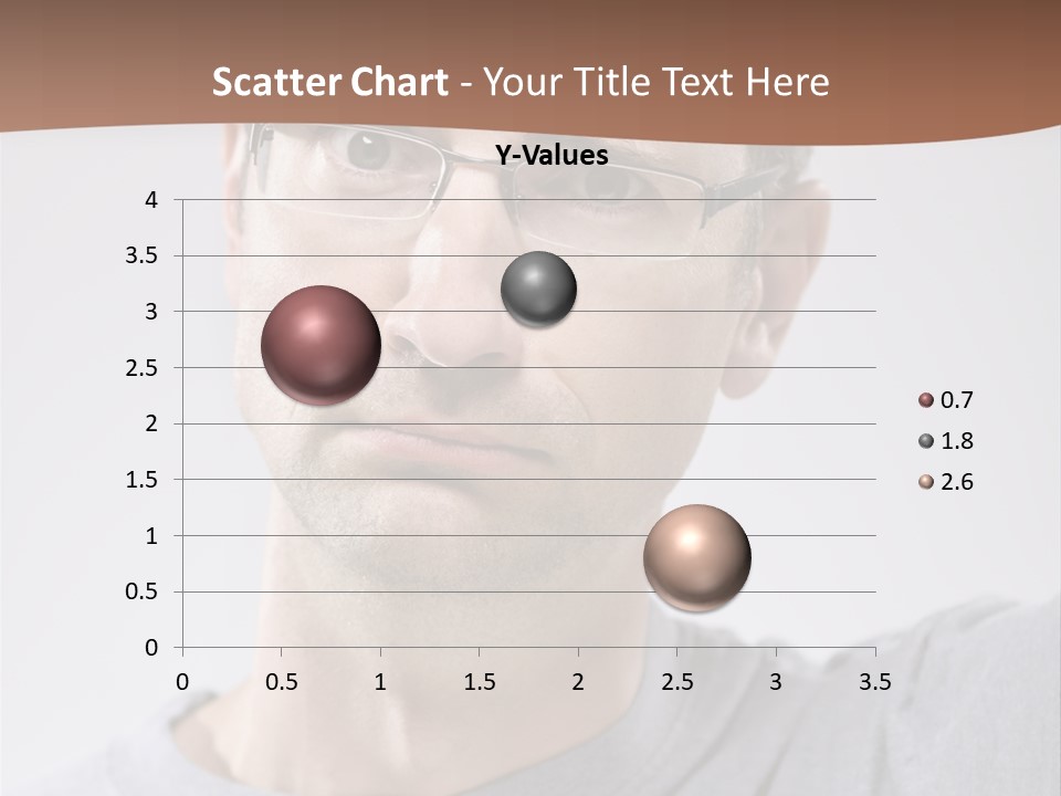 One Person Front View Brown Hair PowerPoint Template