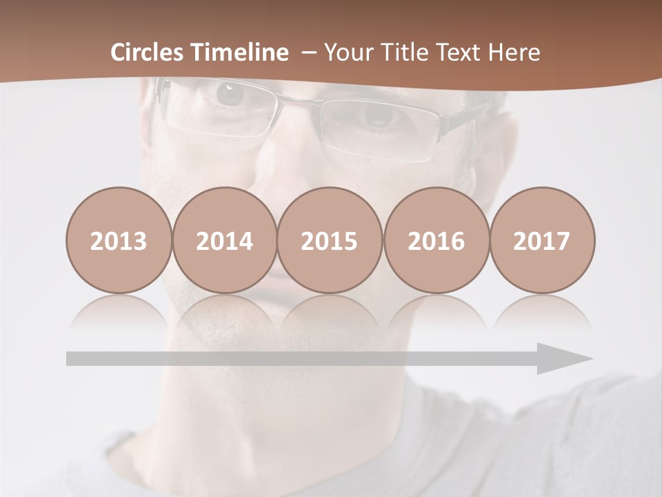 One Person Front View Brown Hair PowerPoint Template