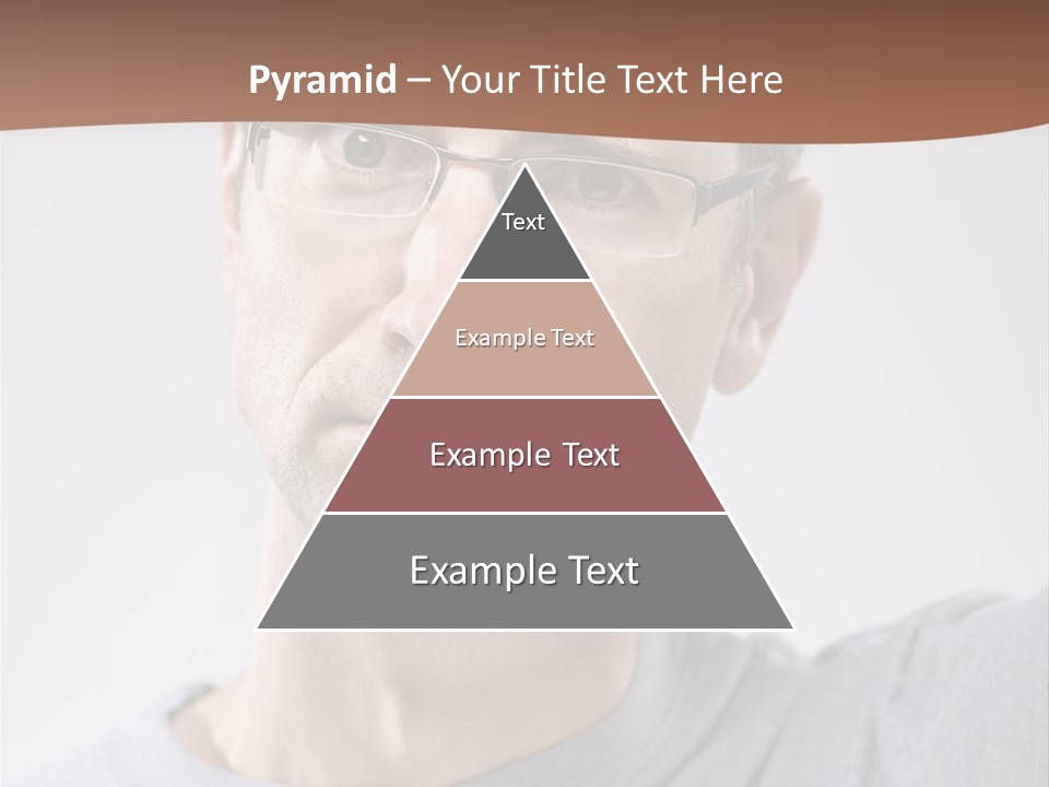 One Person Front View Brown Hair PowerPoint Template