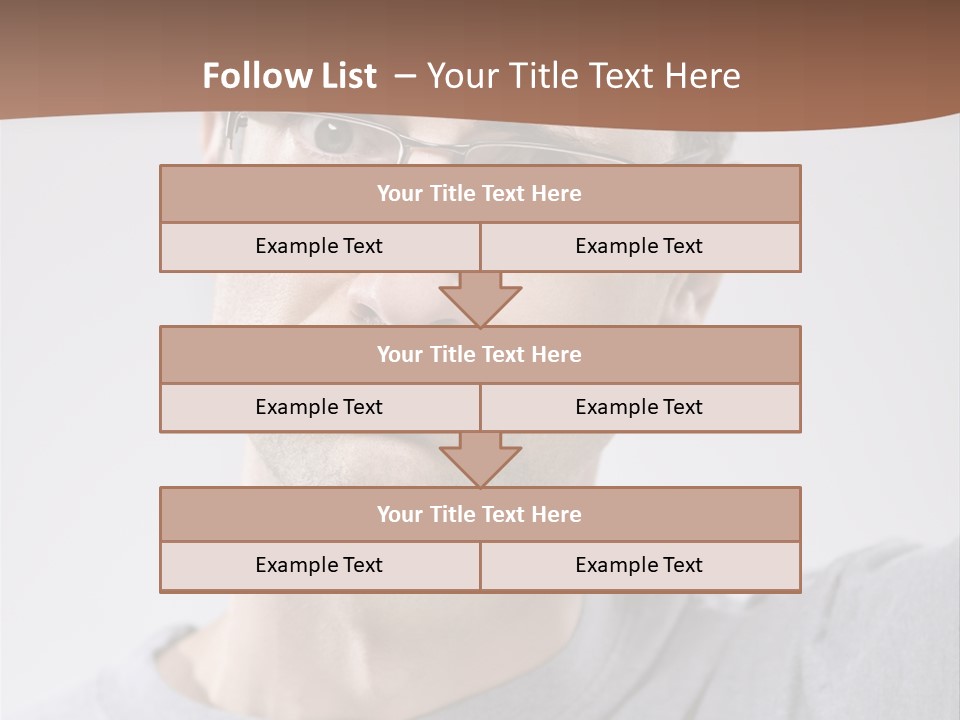 One Person Front View Brown Hair PowerPoint Template