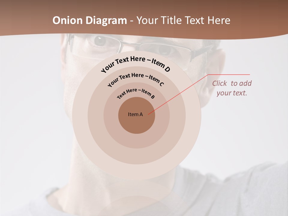 One Person Front View Brown Hair PowerPoint Template