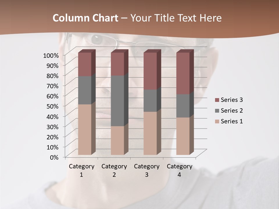 One Person Front View Brown Hair PowerPoint Template