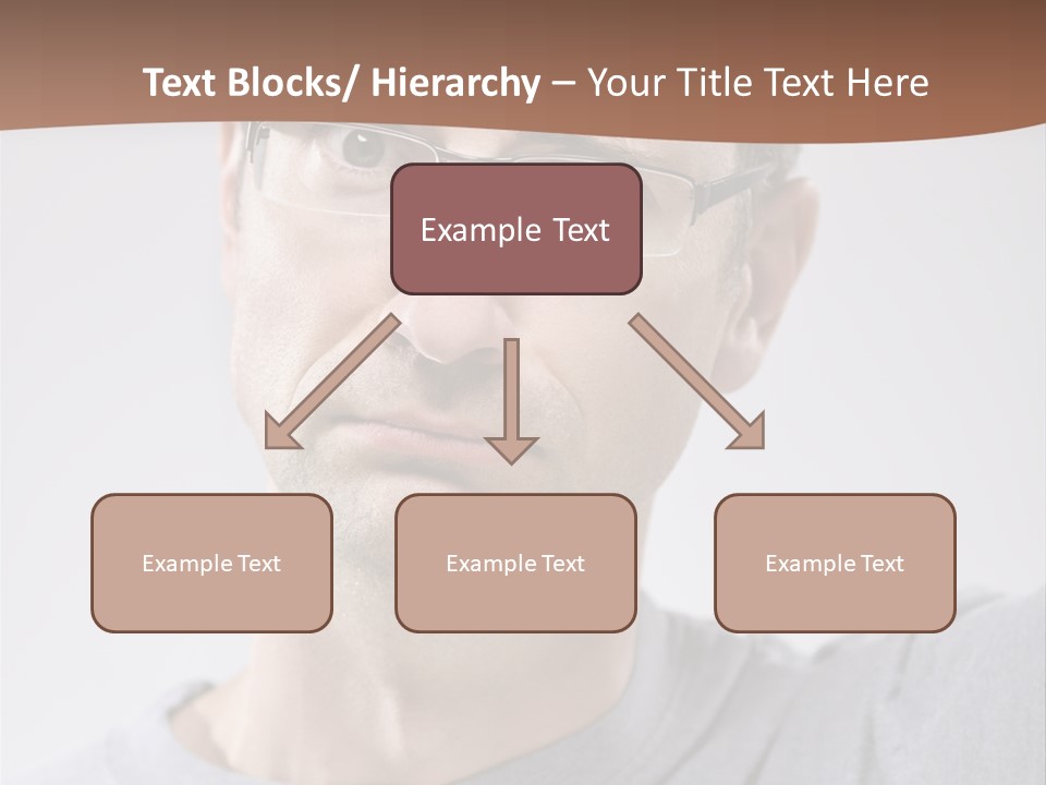 One Person Front View Brown Hair PowerPoint Template