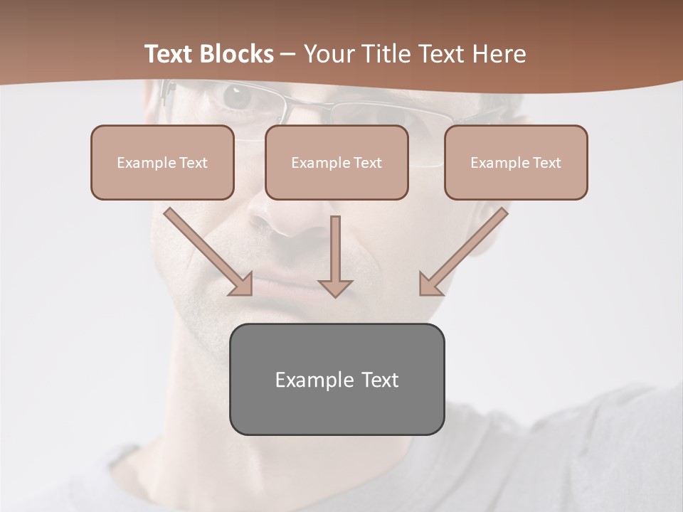 One Person Front View Brown Hair PowerPoint Template