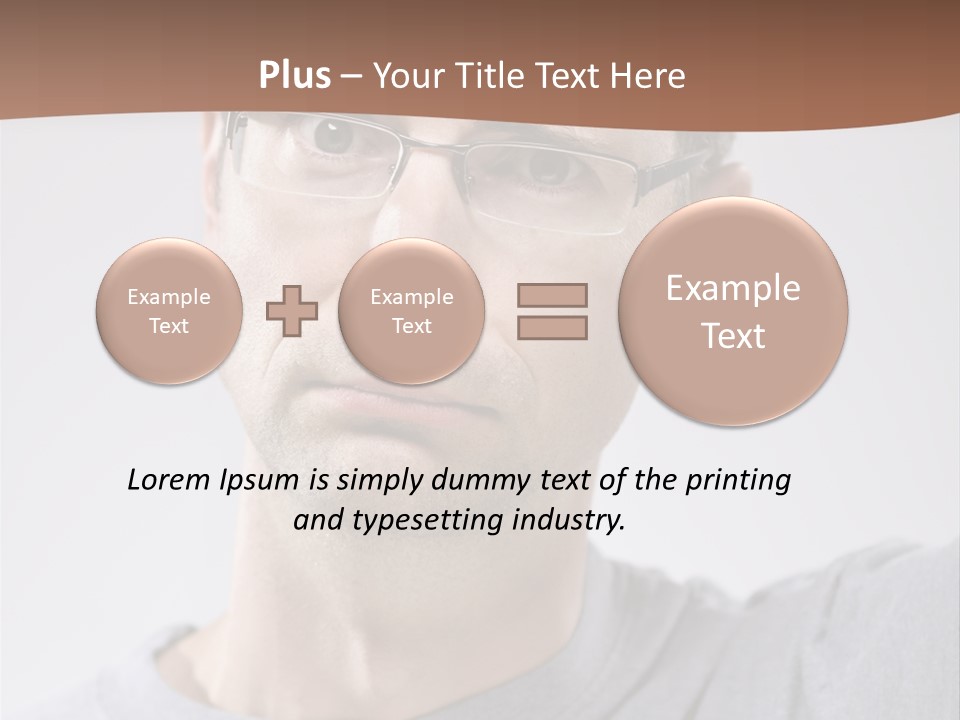 One Person Front View Brown Hair PowerPoint Template