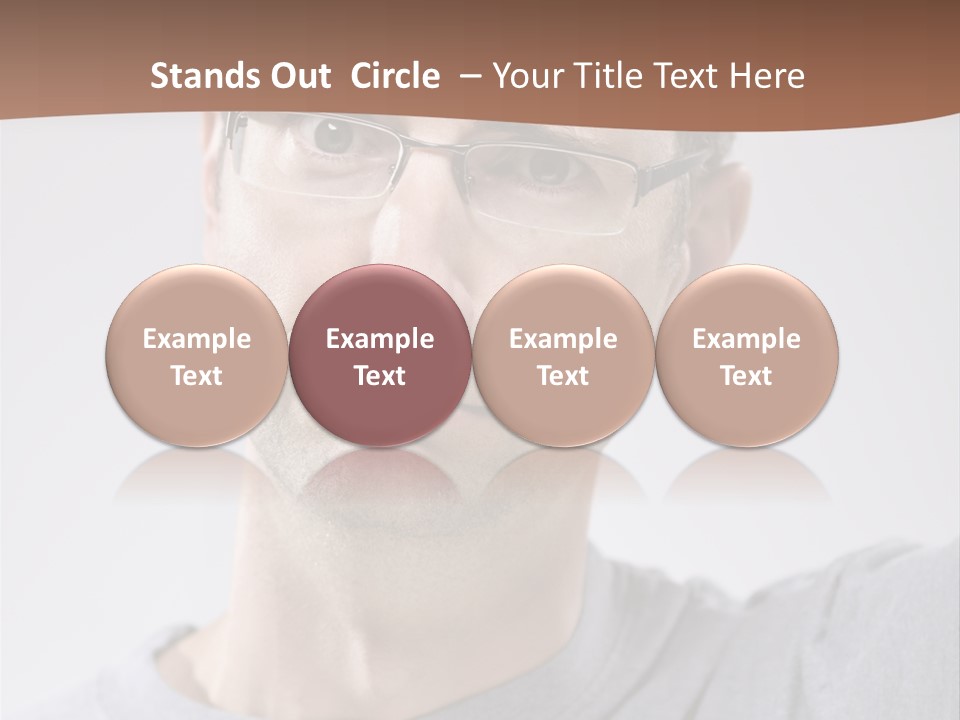 One Person Front View Brown Hair PowerPoint Template