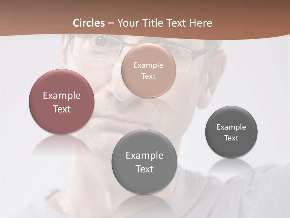 One Person Front View Brown Hair PowerPoint Template