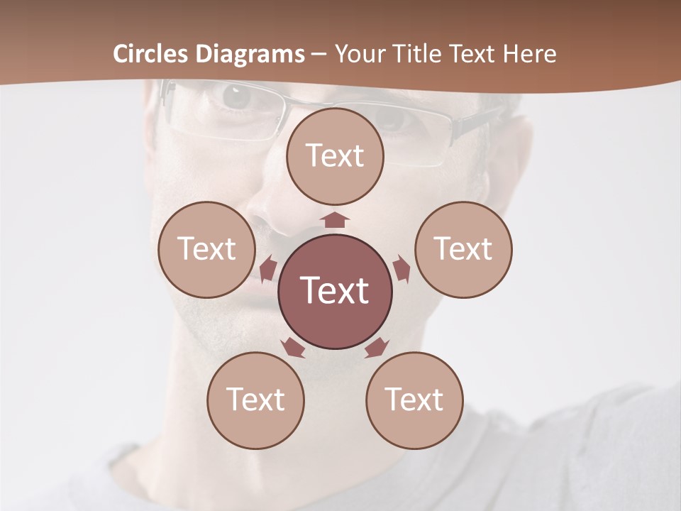 One Person Front View Brown Hair PowerPoint Template