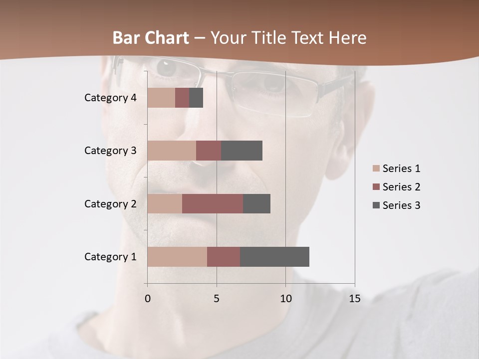 One Person Front View Brown Hair PowerPoint Template