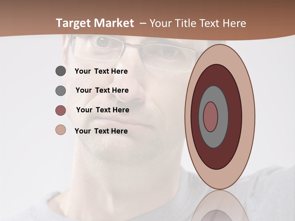 One Person Front View Brown Hair PowerPoint Template