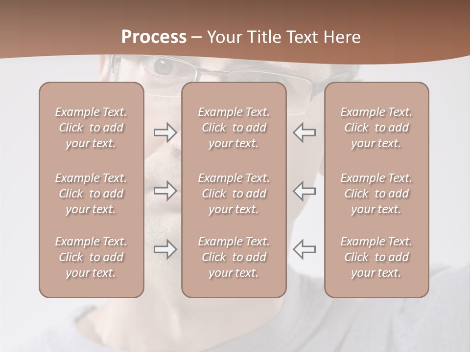 One Person Front View Brown Hair PowerPoint Template