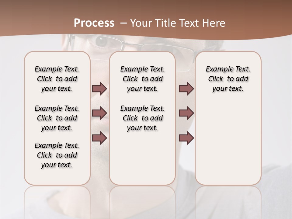 One Person Front View Brown Hair PowerPoint Template