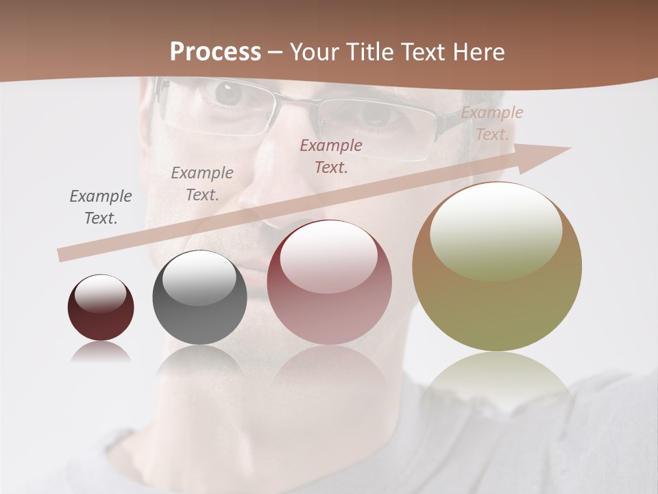 One Person Front View Brown Hair PowerPoint Template