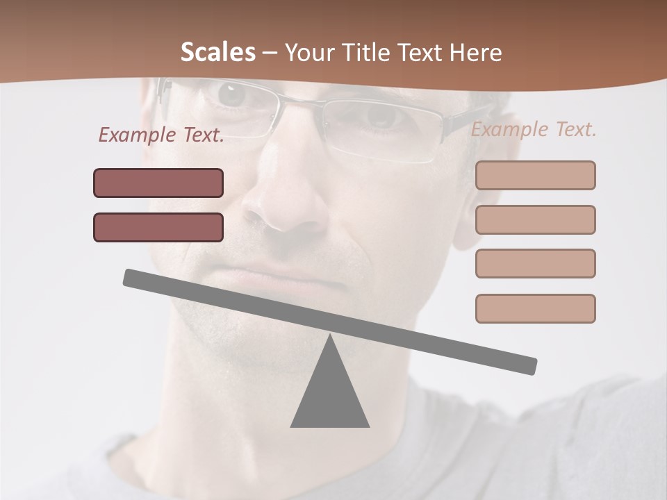 One Person Front View Brown Hair PowerPoint Template