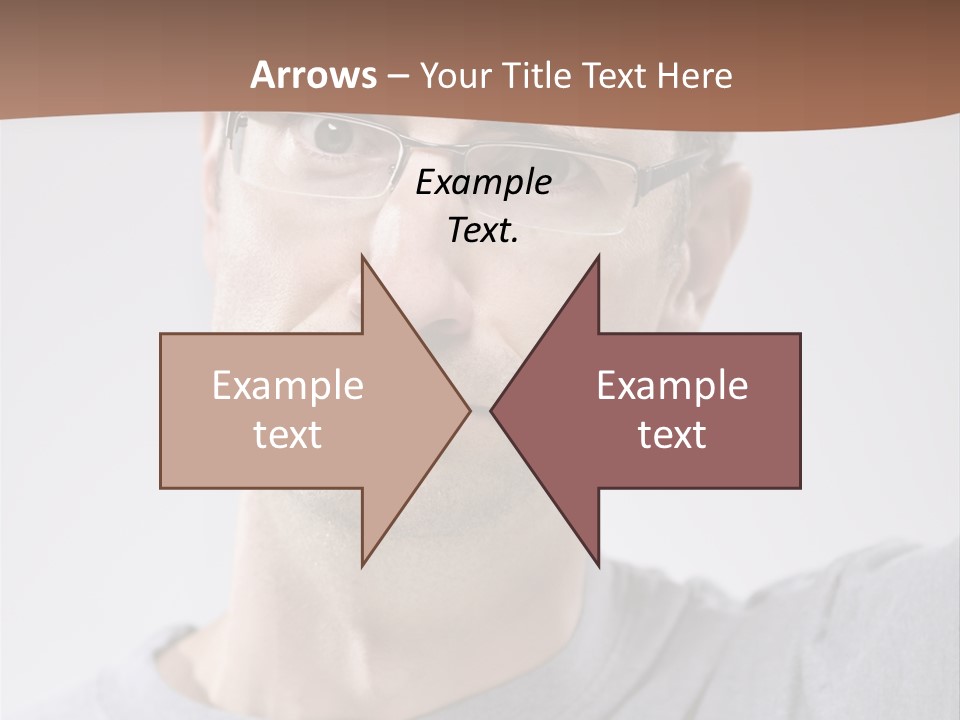 One Person Front View Brown Hair PowerPoint Template