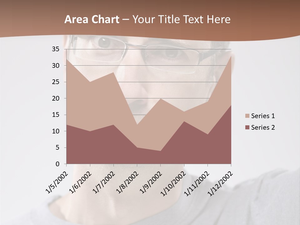 One Person Front View Brown Hair PowerPoint Template