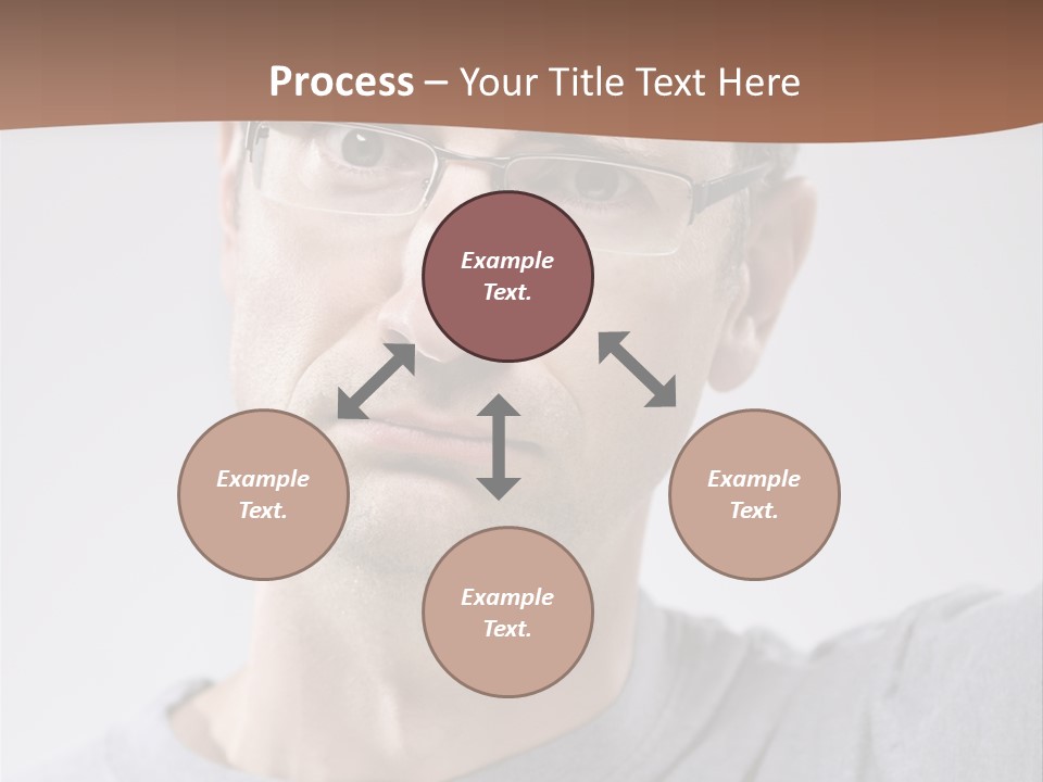 One Person Front View Brown Hair PowerPoint Template