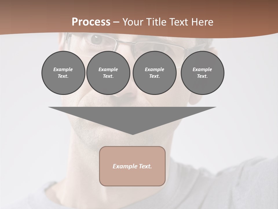 One Person Front View Brown Hair PowerPoint Template