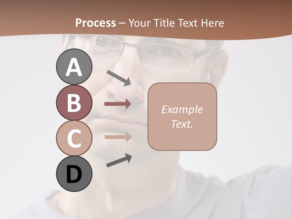 One Person Front View Brown Hair PowerPoint Template