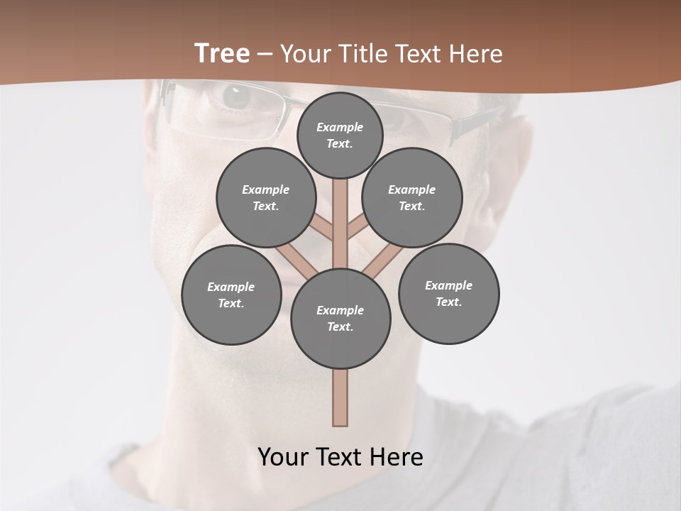 One Person Front View Brown Hair PowerPoint Template