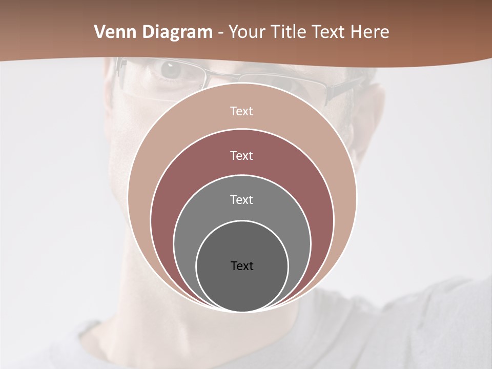 One Person Front View Brown Hair PowerPoint Template