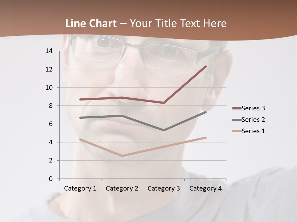 One Person Front View Brown Hair PowerPoint Template