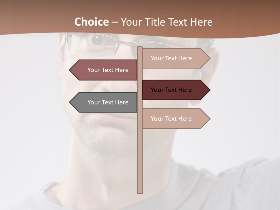 One Person Front View Brown Hair PowerPoint Template