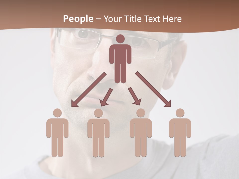One Person Front View Brown Hair PowerPoint Template