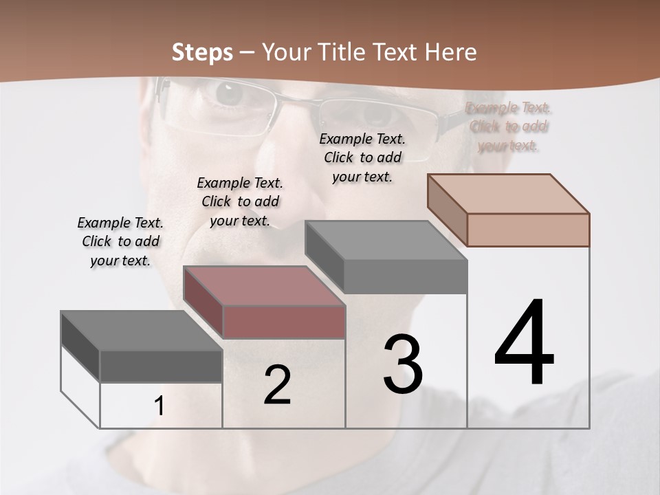 One Person Front View Brown Hair PowerPoint Template