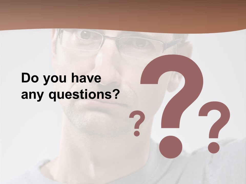 One Person Front View Brown Hair PowerPoint Template