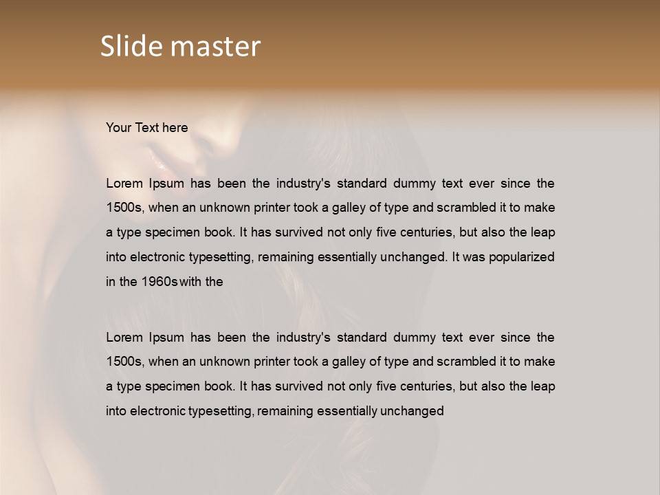 Makeup Girl Beautiful PowerPoint Template