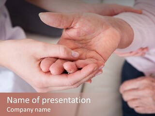 Female Elderly Spring PowerPoint Template