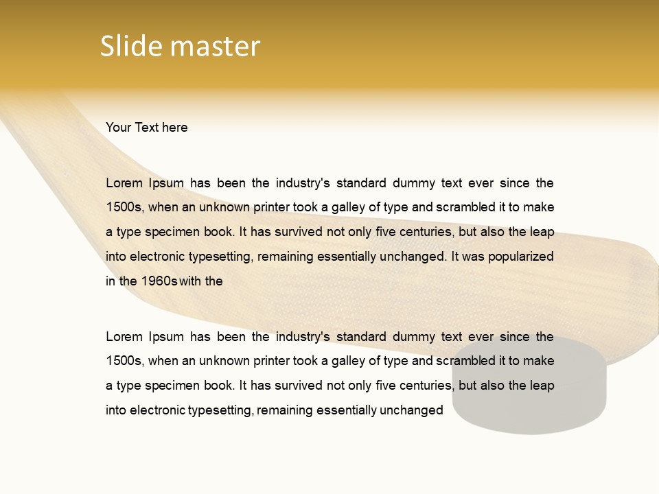 Yellow Fragment Sports PowerPoint Template