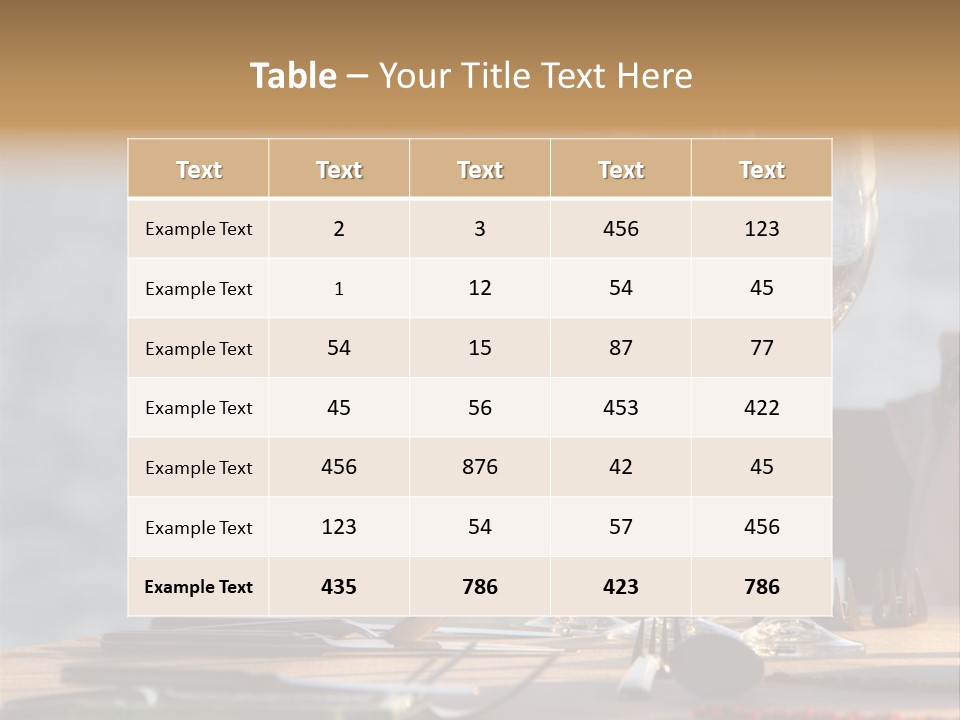 Table Setting Table Served PowerPoint Template