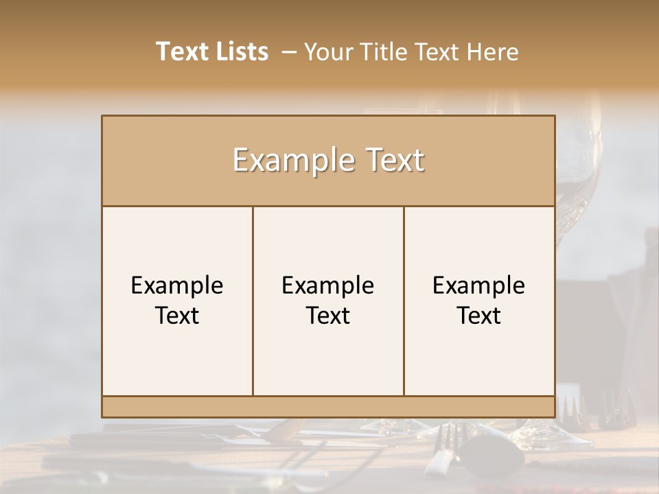 Table Setting Table Served PowerPoint Template