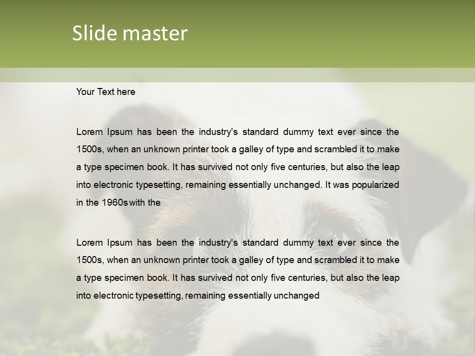 Pedigreed Purebred Side PowerPoint Template