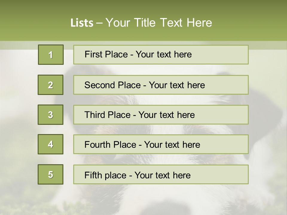Pedigreed Purebred Side PowerPoint Template