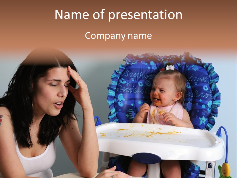 Depression Crying Woman PowerPoint Template