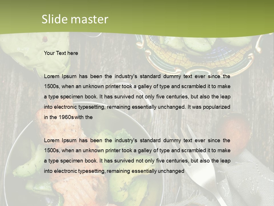 Delicacy Slice Orange PowerPoint Template