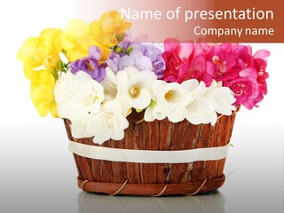 Horticulture Spring White PowerPoint Template
