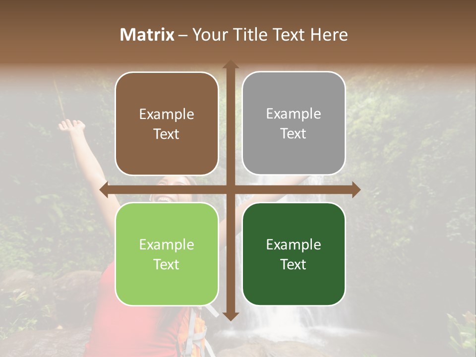 Woman Usa Backpacking PowerPoint Template