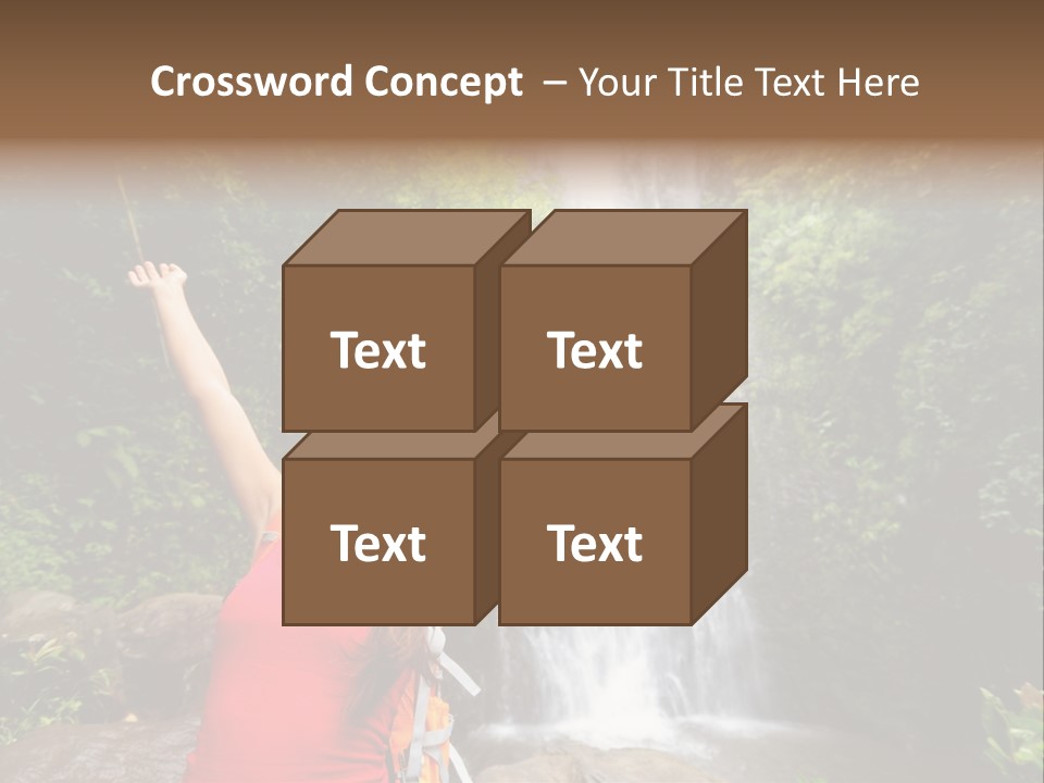 Woman Usa Backpacking PowerPoint Template