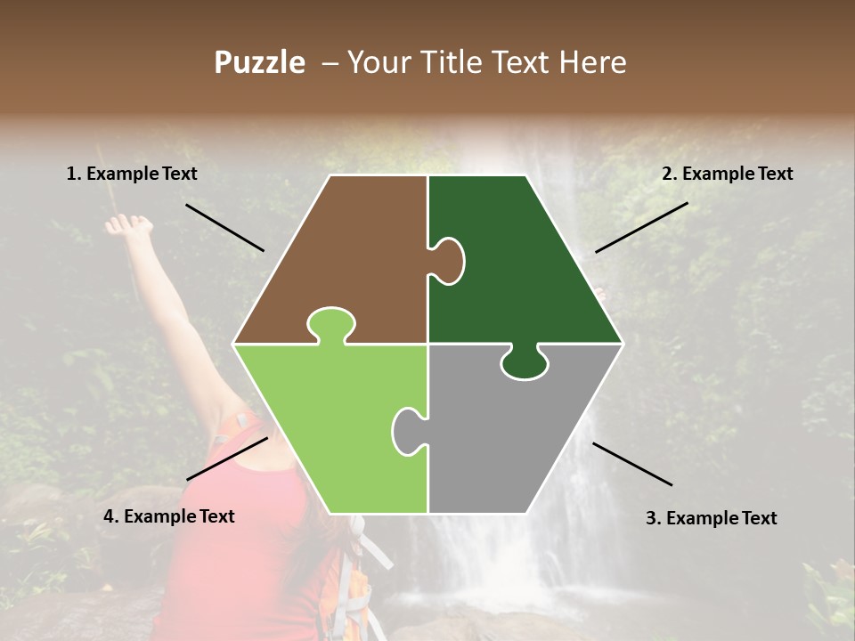 Woman Usa Backpacking PowerPoint Template