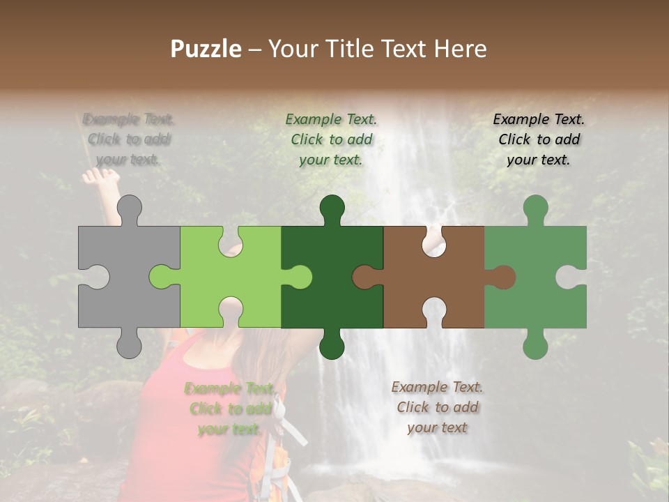 Woman Usa Backpacking PowerPoint Template