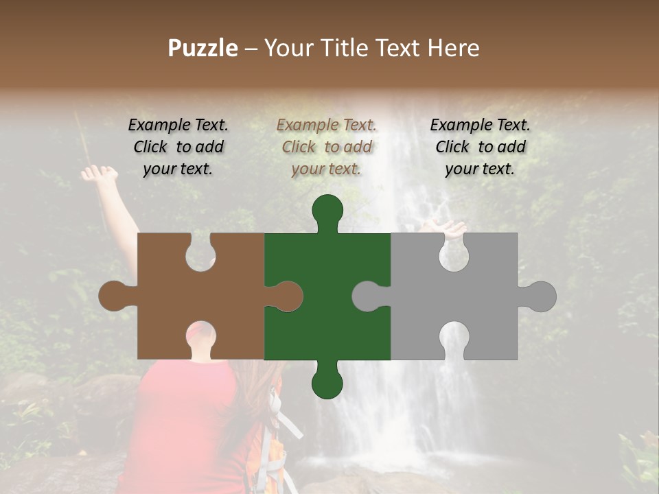 Woman Usa Backpacking PowerPoint Template