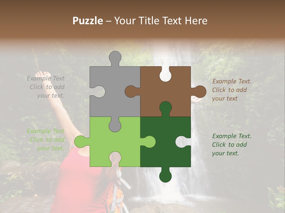 Woman Usa Backpacking PowerPoint Template