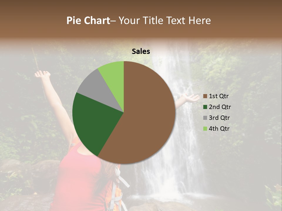 Woman Usa Backpacking PowerPoint Template